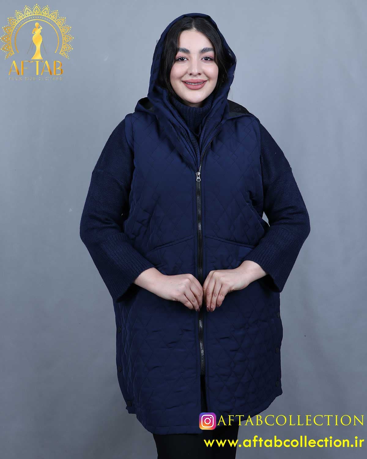 پافر بلند بغل دکمه سایزبزرگ 6197 — تصویر ۳