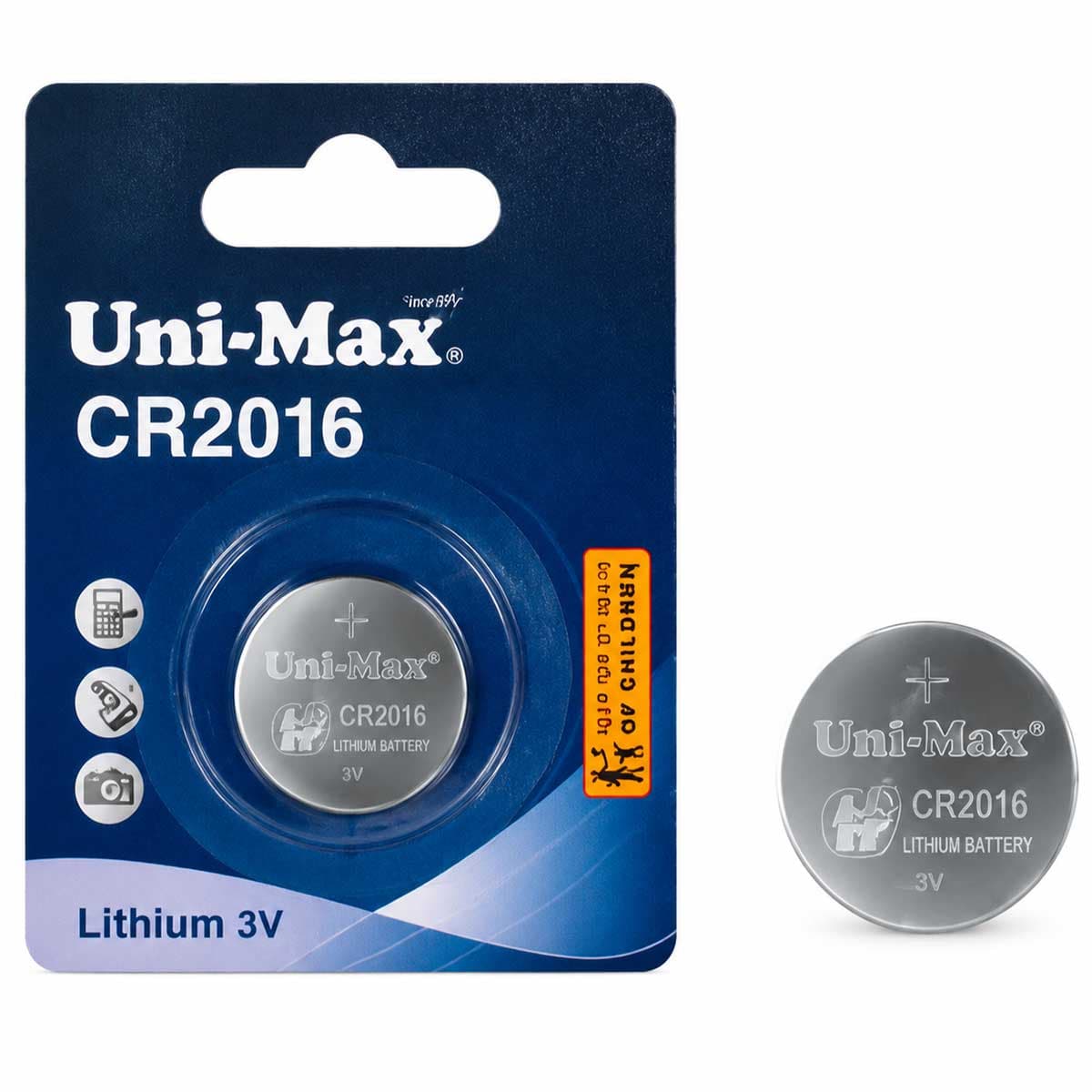 باتری سکه ای CR2016 UNIMAX تک کارت