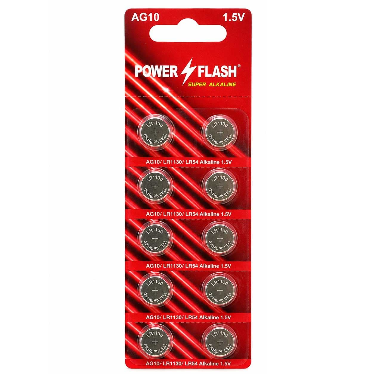 باتری POWER FLASH AG10 بسته 10 عددی