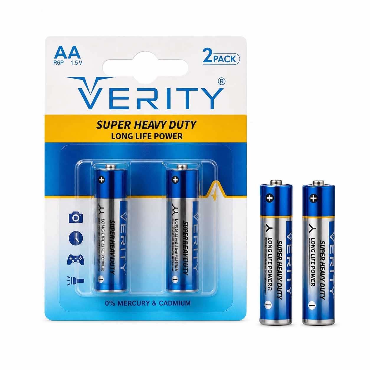 باتری قلمی Super Heavy Duty R6P AA کارتی بسته 2 تایی