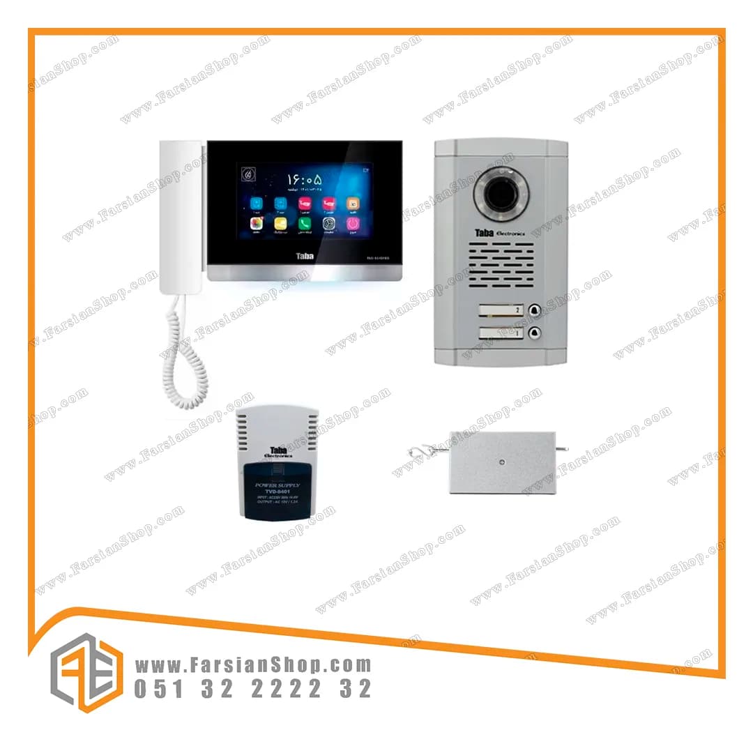 پکیج کامل آیفون تصویری تابا مدل 1070 با پنل 1860 سهند