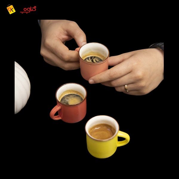 فنجان قهوه خوری سرامیکی رنگی 6 عددی — تصویر ۴