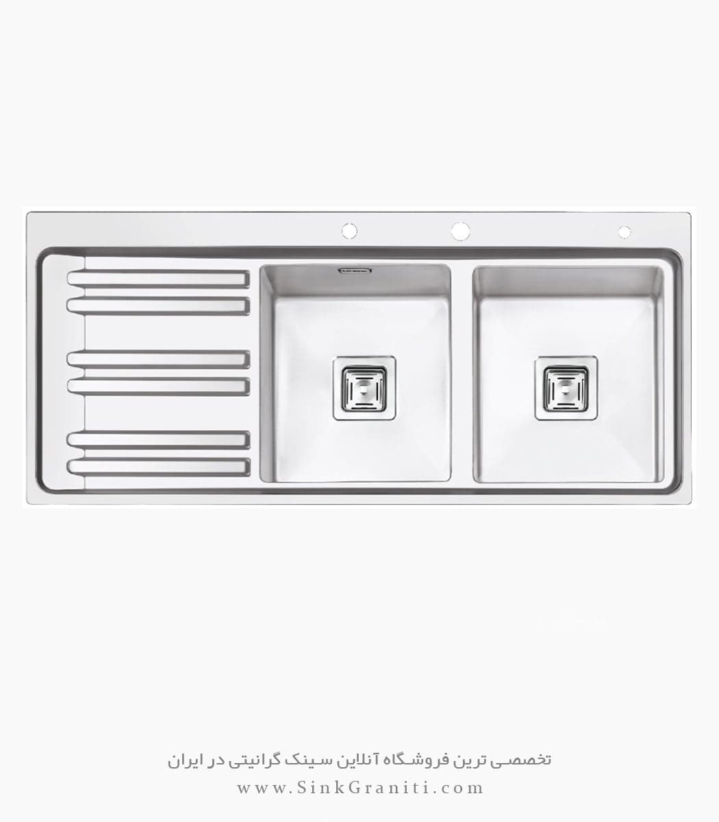سینک ایلیا استیل مدل 2080 توکار جامایع دار