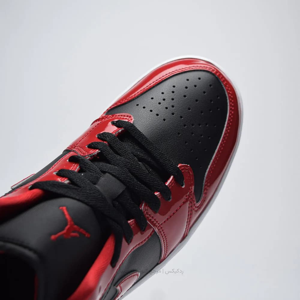 کتونی Nike مدل Air Jordan 1 Low SE Patent Varsity Red Black – HV4089-006 — تصویر ۷