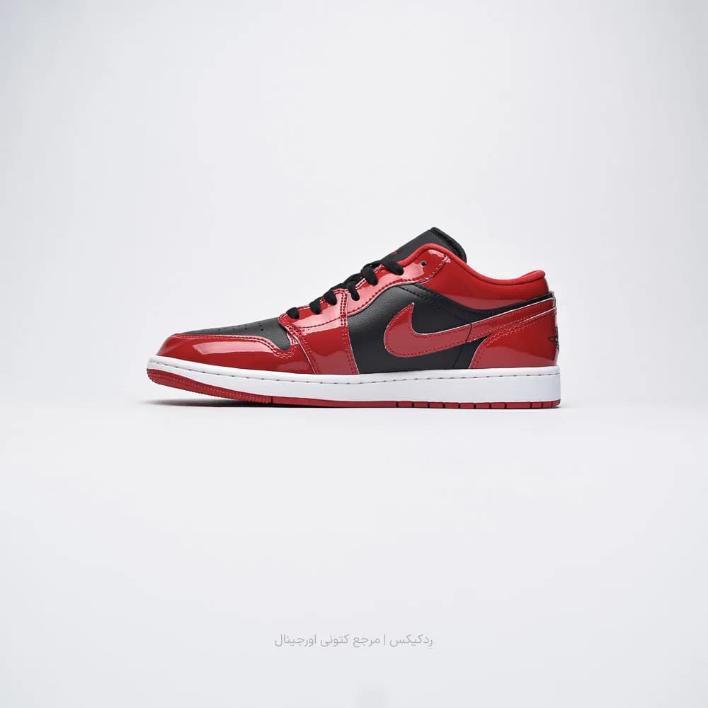 کتونی Nike مدل Air Jordan 1 Low SE Patent Varsity Red Black – HV4089-006 — تصویر ۲