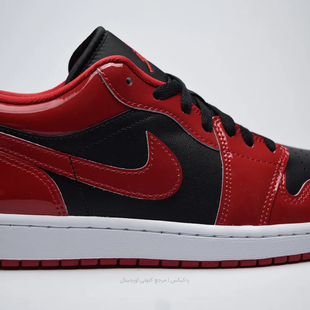 کتونی Nike مدل Air Jordan 1 Low SE Patent Varsity Red Black – HV4089-006 — تصویر ۶