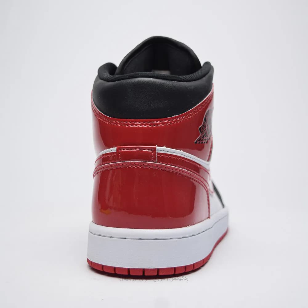کتونی Nike مدل Air Jordan 1 Mid SE Patent Bred Toe – HV4091-006 — تصویر ۵
