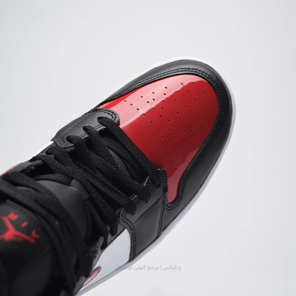 کتونی Nike مدل Air Jordan 1 Mid SE Patent Bred Toe – HV4091-006 — تصویر ۷