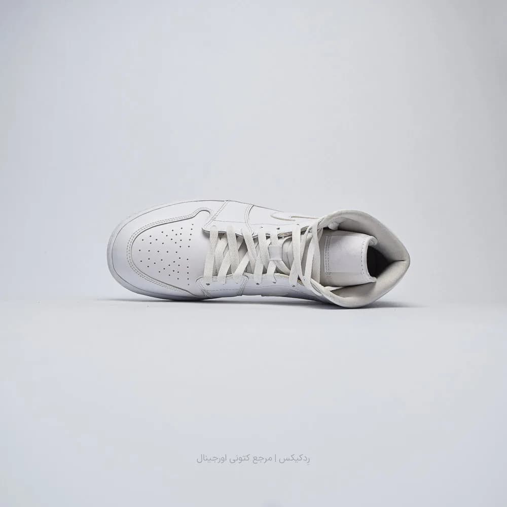 کتونی Nike مدل Air Jordan 1 Mid Triple White – 554724-136 — تصویر ۴