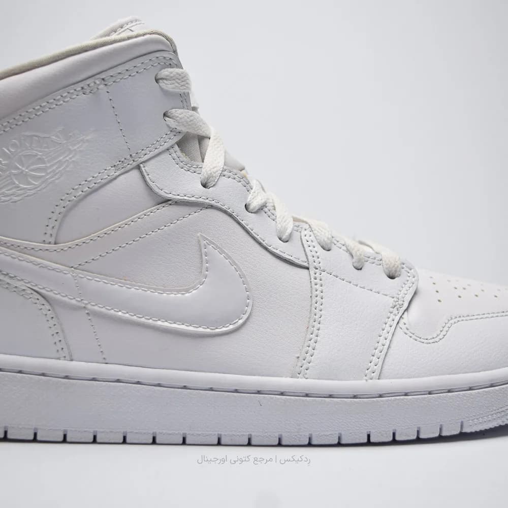 کتونی Nike مدل Air Jordan 1 Mid Triple White – 554724-136 — تصویر ۶