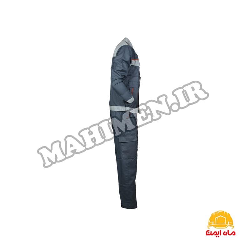 کاپشن و شلوار رنگ طوسی استخوانی مدل بوفالو کد F20 — تصویر ۳