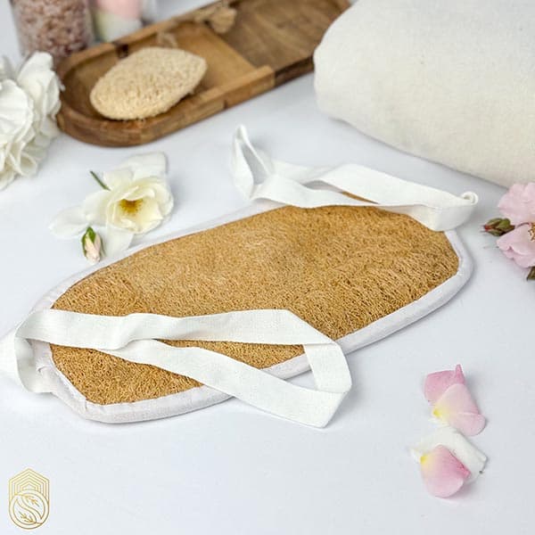 لیف کمری لوفا گیاهی دوطرف بنددار sh631 — تصویر ۲