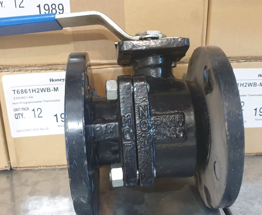 شیر توپی فلنجی 3 اینچ خنبره مدل 11 2525 — تصویر ۲