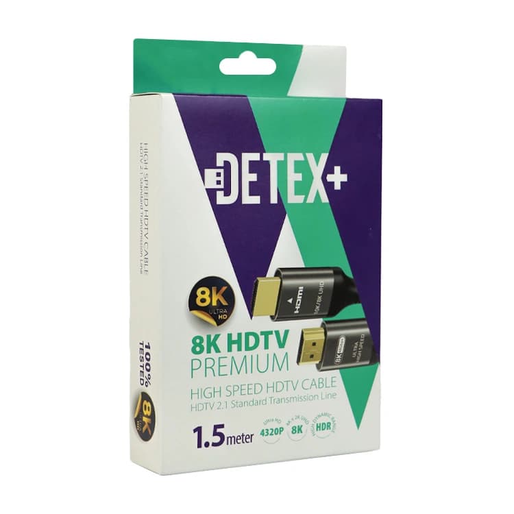 کابل 1.5 متری HDMI 8K برند DETEX — تصویر ۳