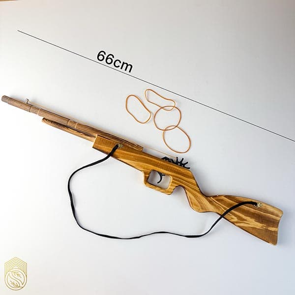 تفنگ چوبی اسباب بازی کش پرت کن sh575 — تصویر ۶