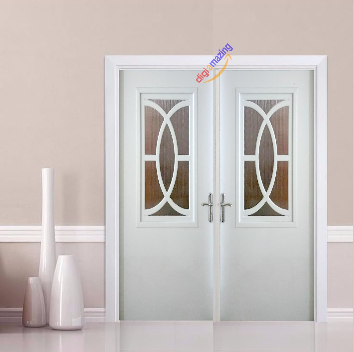 درب اتاقی شیشه خور کد 106
