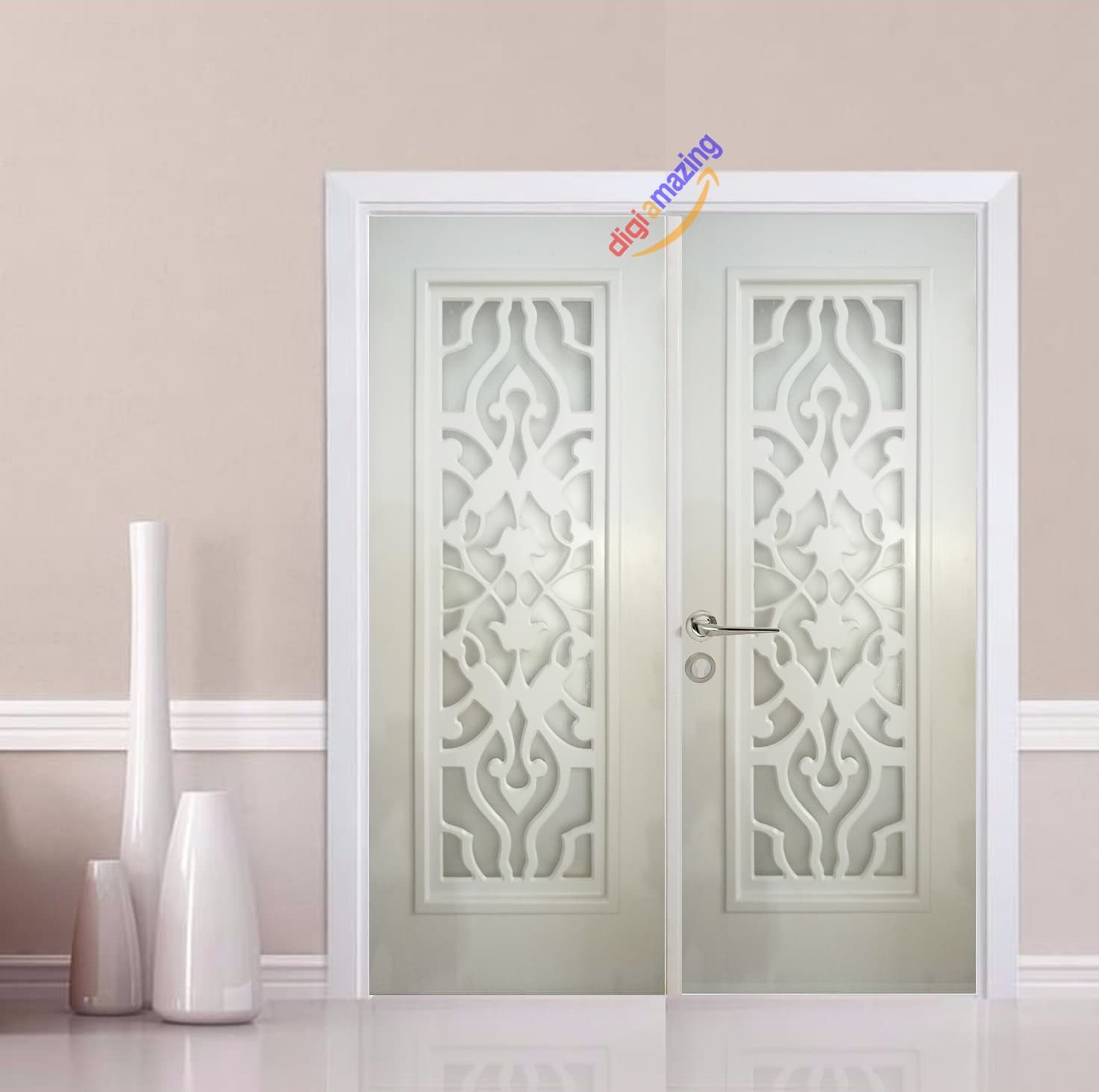 درب اتاقی شیشه خور کد 103