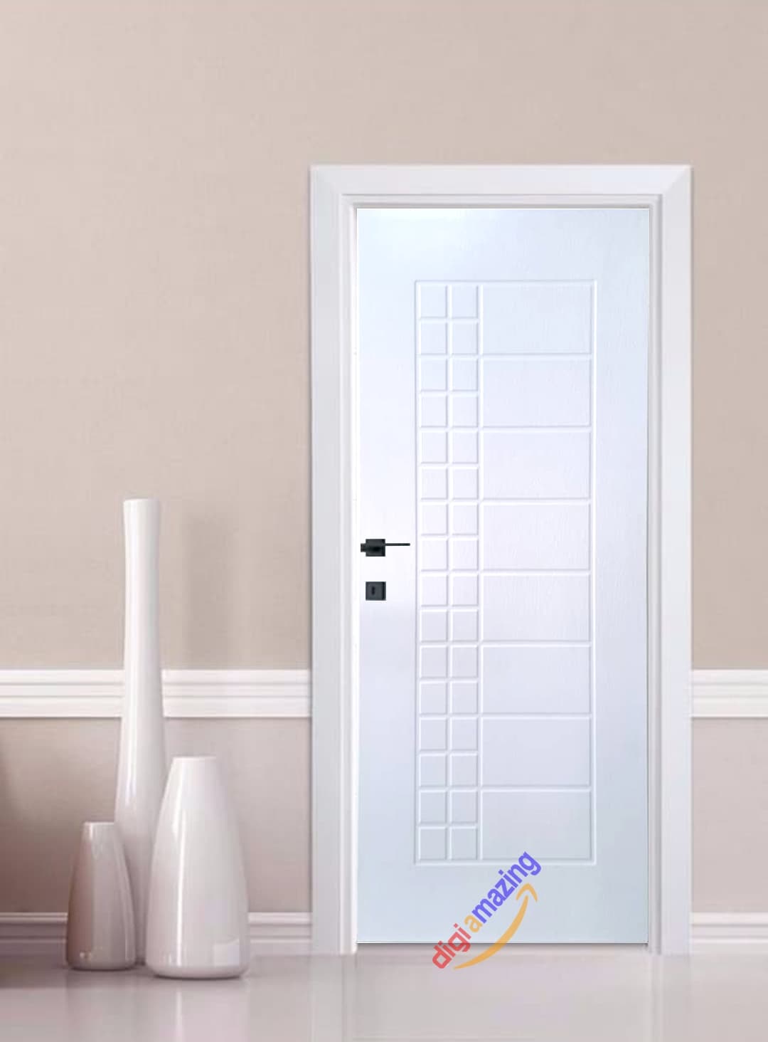 درب pvc مدرن اتاق سفید کد 210