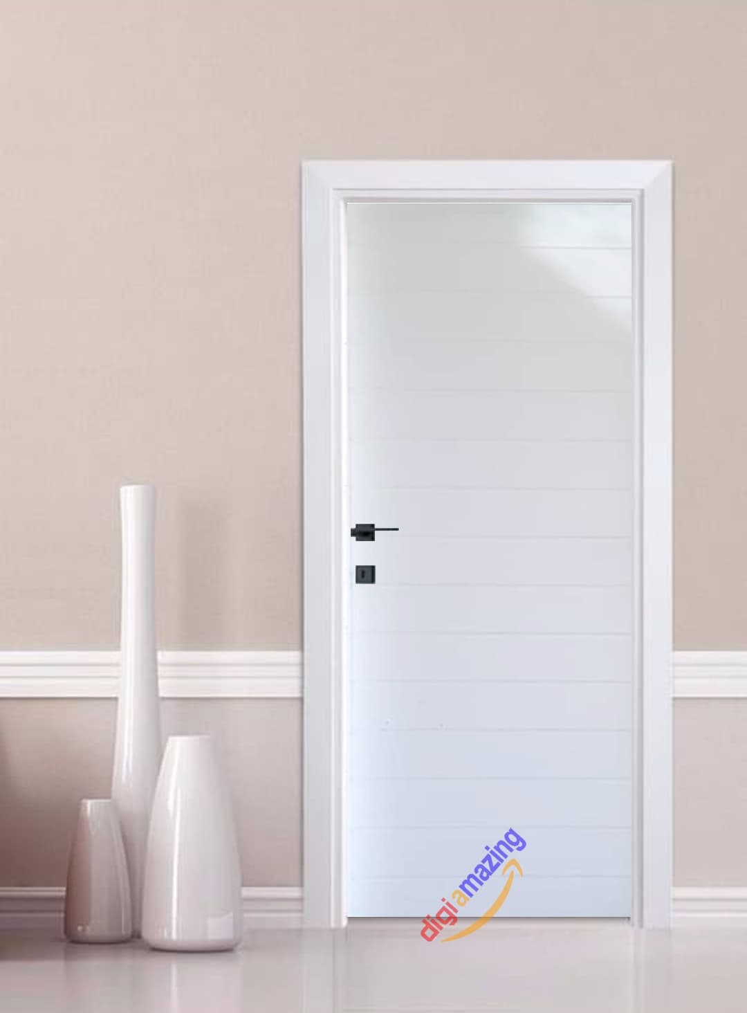 درب اتاق مدرن mdf با روکش پی وی سی کد 209