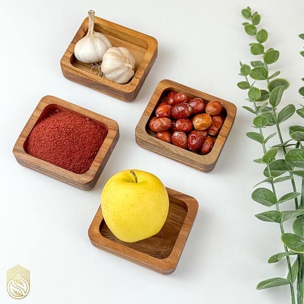 کاسه(پیاله) چوبی کوچک مستطیلی sh530