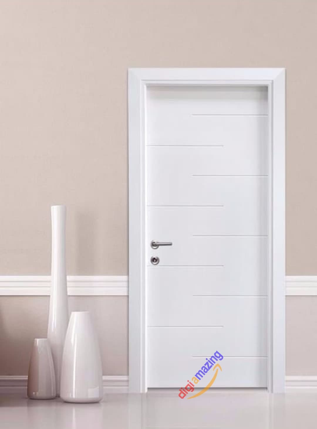 درب داخلی اتاق خواب روکش پی وی سی PVC طرح 201