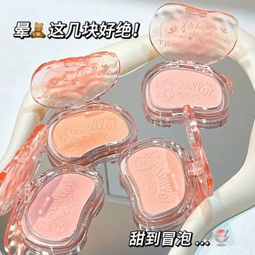 پالت رژگونه خمیری پینترستی خرگوشی فانتزی کیوت پیگمنت بالا مات رنگبندی عالی پوکه جذاب کره ای رژ گونه — تصویر ۵