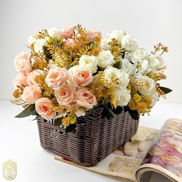 گل مصنوعی دکوری و تزیینی مدل گل رز sh390