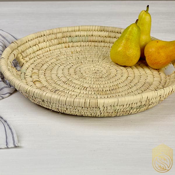 سینی حصیری گرد دسته دار sh341 — تصویر ۲