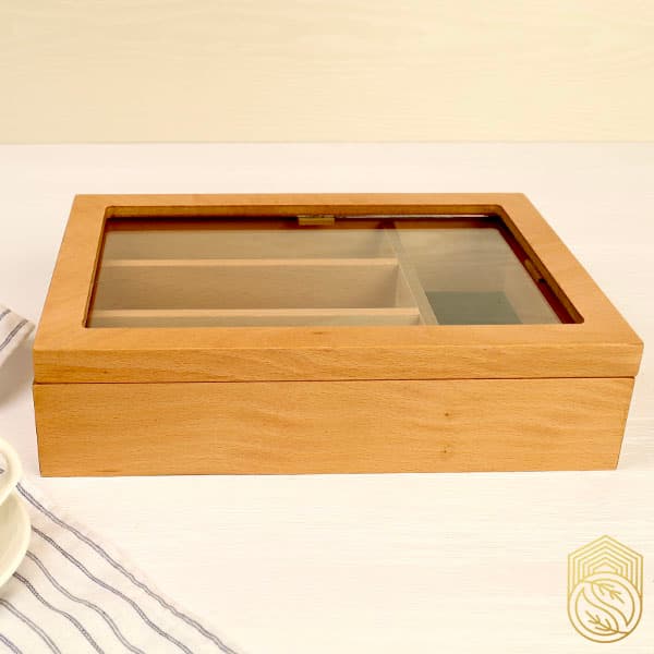 باکس تی بگ چوبی 4 خانه درب دار sh367 — تصویر ۵