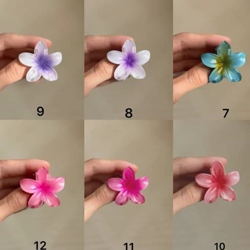 مینی کیلیپس پلومریا 2 عددی یک سانتی فانتزی کیوت پینترستی پرنسسی اکسسوری دخترانه گیره مو زنانه گل باربی استایل تابستانه — تصویر ۳