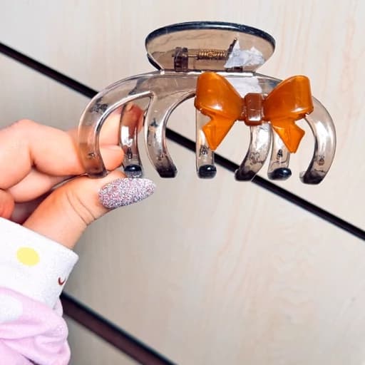 کیلیپس پینترستی پاپیونی نشکن کره ای خاص مناسب مهمانی دخترانه طرح فانتزی خارجی فوق العاده لاکچری و جذاب کلیپس — تصویر ۳