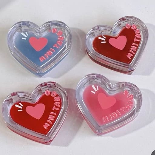 رژگونه پینترستی قلبی و رژ لب حرارتی جادویی شاداب کننده لب ها و گونه ها فانتزی کیوت دخترانه — تصویر ۵