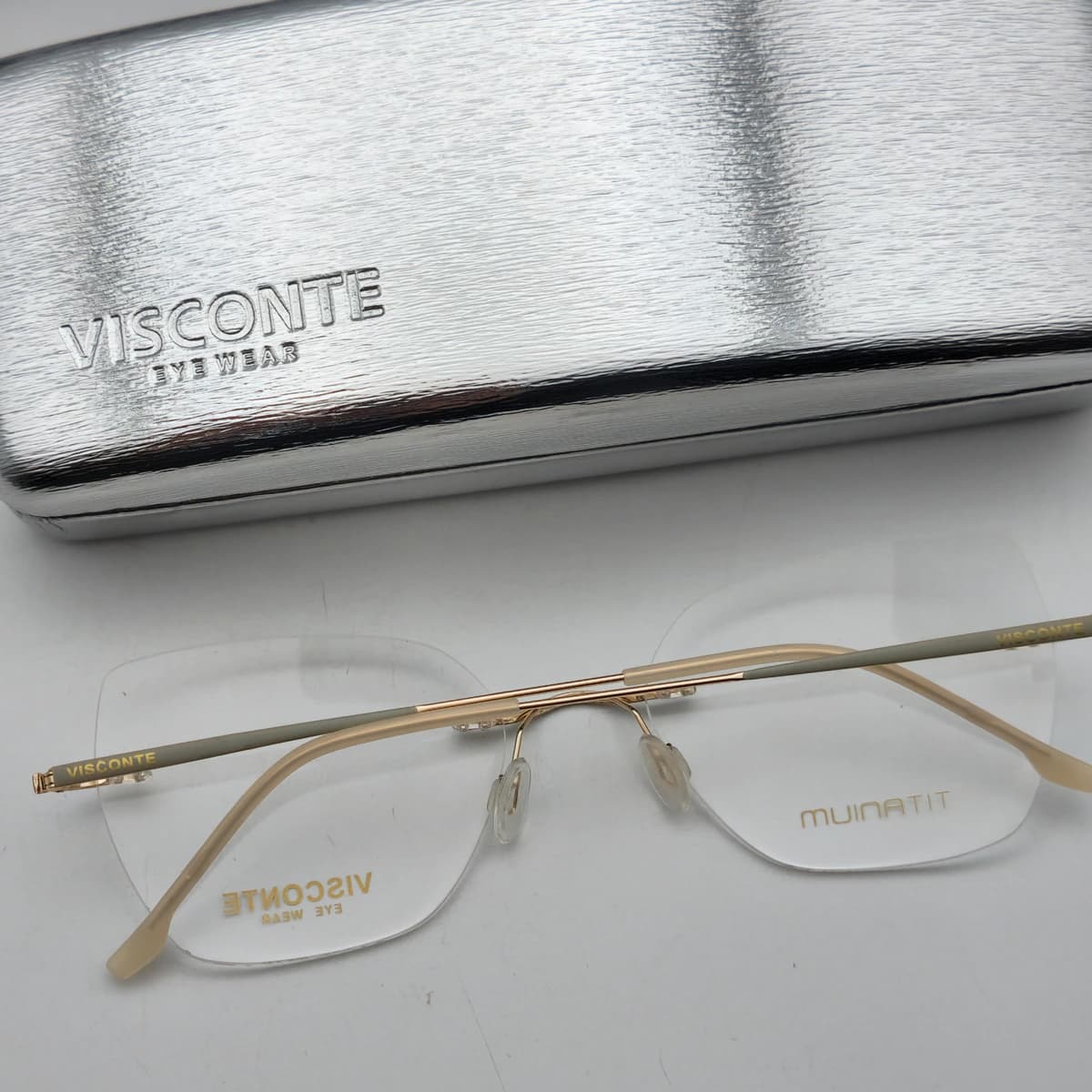 عینک طبی بدون فریم زنانه ویسکونته مدل VT304c2 — تصویر ۵
