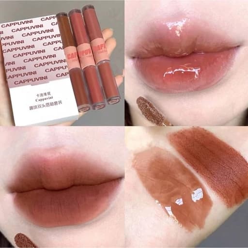رژ لب مایع کرمی مات مخملی رژلب خیس کره ای لیپگلاس اوجینال دارای دو سر کیوت فانتزی پینترستی کیوت فانتزی — تصویر ۶