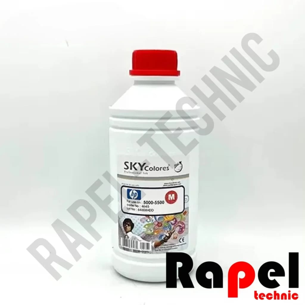 جوهر پلاتر اچ پی 5500 قرمز (یک لیتری) اسکای | مناسب پلاترهای 6 رنگ HP5000-5500 — تصویر ۲