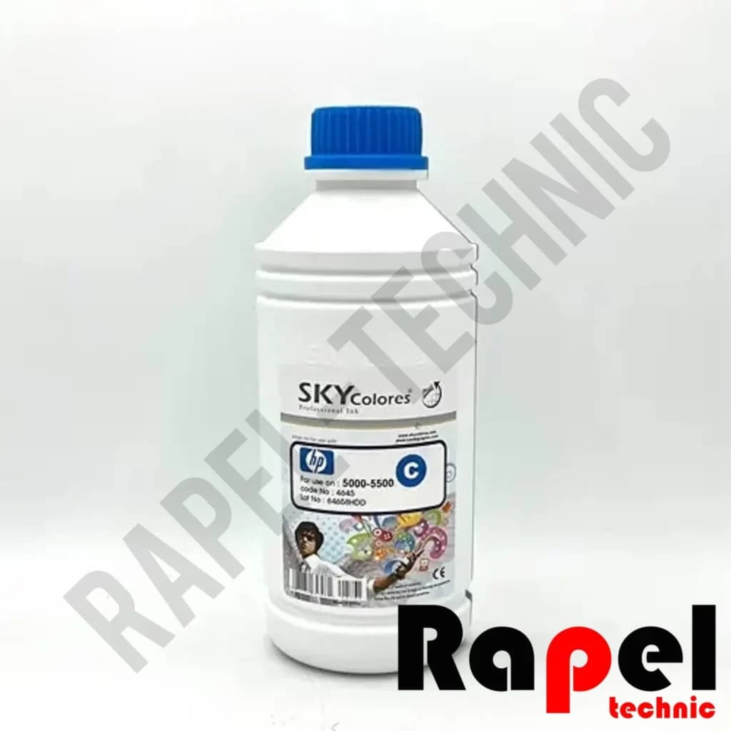 جوهر پلاتر اچ پی 5500 آبی (یک لیتری) اسکای | مناسب پلاترهای 6 رنگ HP5000-5500 — تصویر ۲
