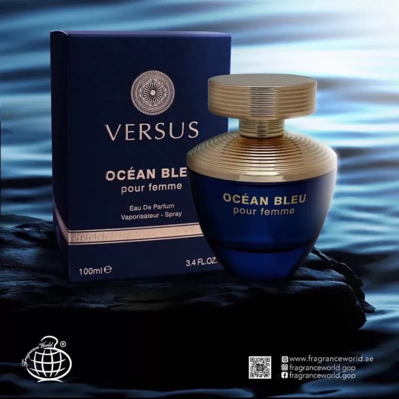 عطر زنانه فراگرنس ورد Versus Ocean Bleu حجم 100 میل “ورساچه دیلان بلو زنانه” — تصویر ۵