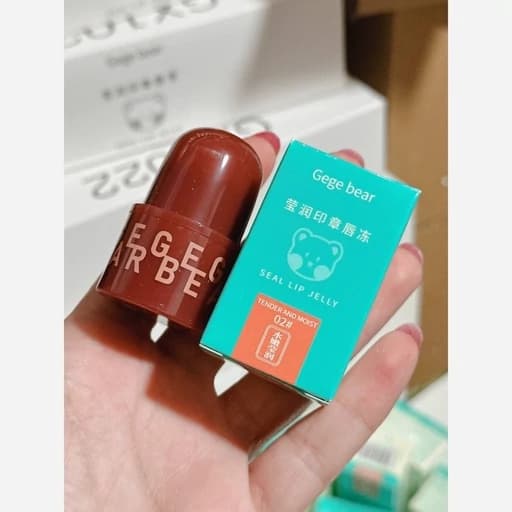 رژ ژله ای خیس کره ای اورجینال بلوطی تدی خرسی آبرسال لب نرم کننده لبها بالم لب بلوط فانتزی کیوت پینترستی گوگولی — تصویر ۸