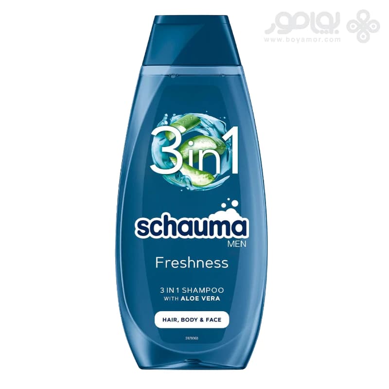 شامپو مردانه شاوما مدل FRESHNESS 3IN1 حجم 350میل — تصویر ۵