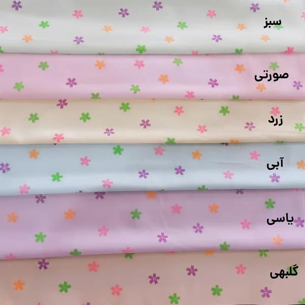 پارچه یکرو پنبه طرح شکوفه نخ 30 — تصویر ۲