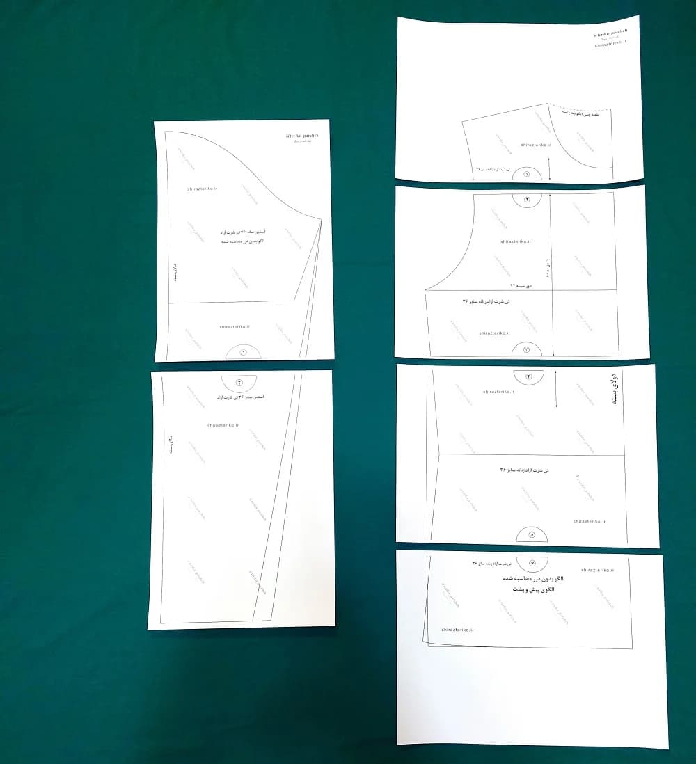 الگو خیاطی تیشرت مردانه — تصویر ۲