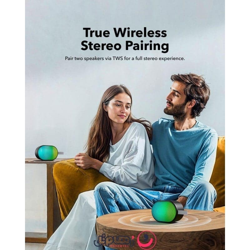 اسپیکر بلوتوثی قابل حمل انکر مدل Anker SoundCore Pyro Mini A31A با توان 6 وات — تصویر ۷