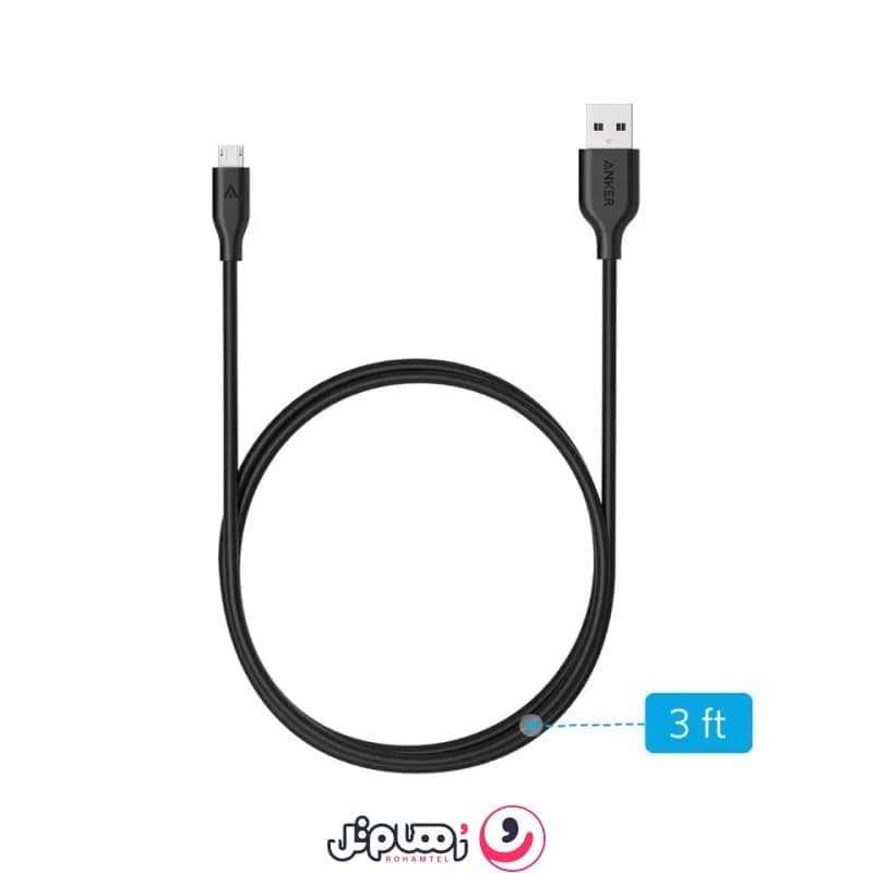 کابل تبدیل USB به MicroUSB انکر مدل Anker PowerLine Micro USB A8132 طول 0.9 متر — تصویر ۳
