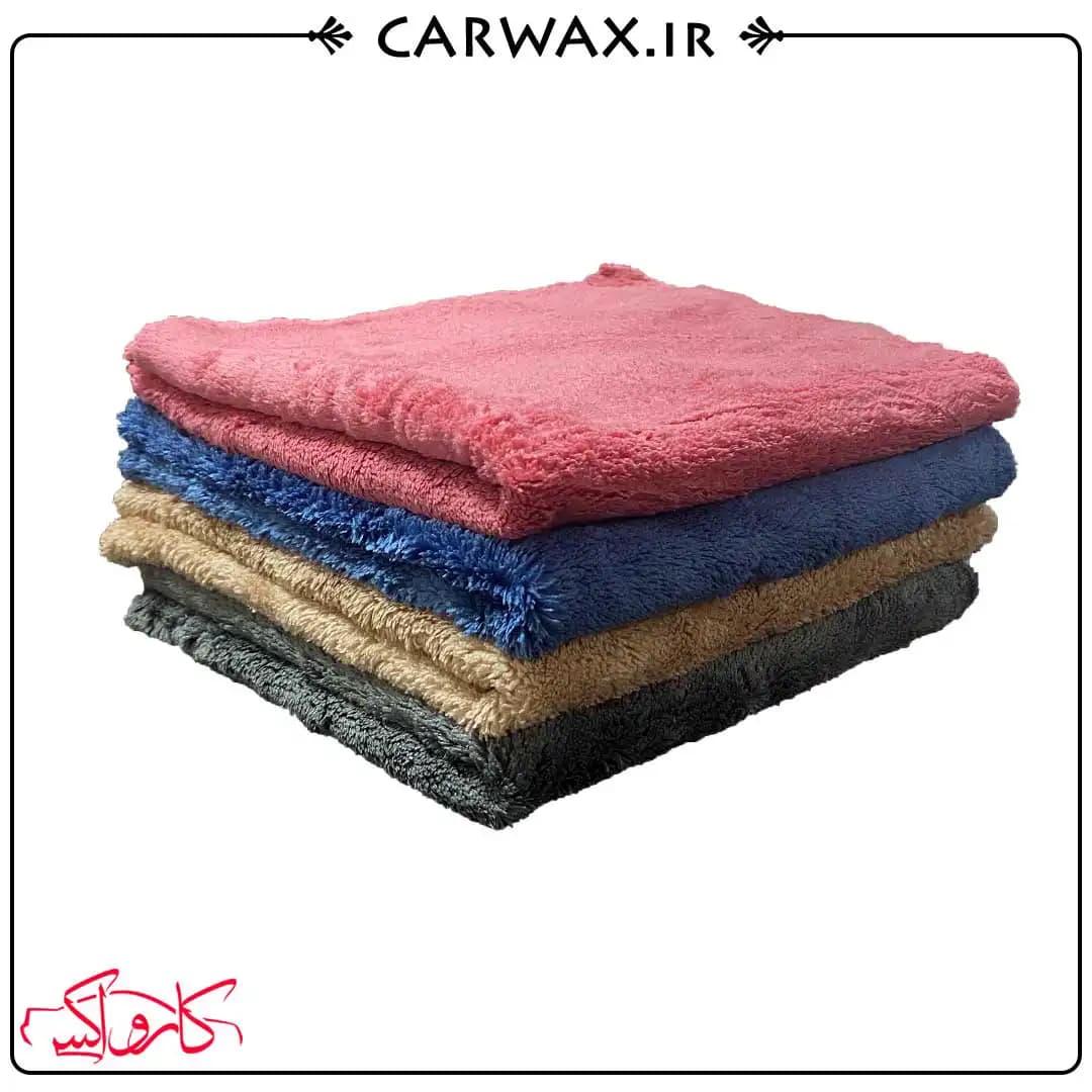 دستمال میکروفایبر 40*40 دیتیلینگ خودرو 500gsm هاتسون Hotson Deluxe Buffing Towel