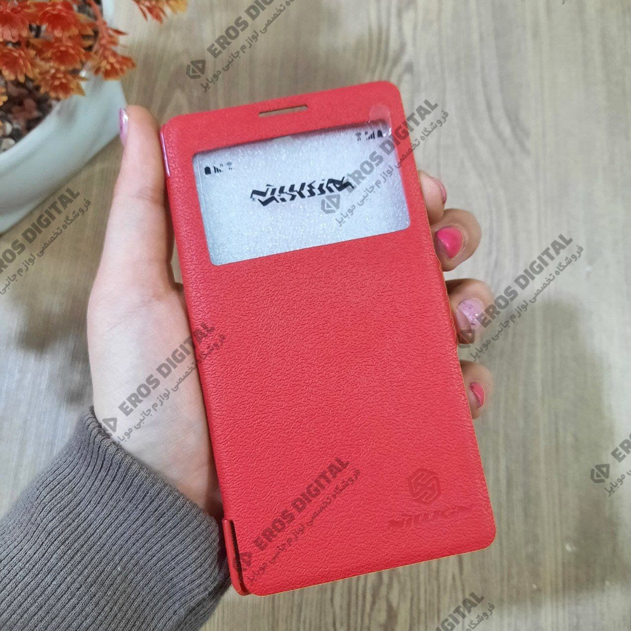 قاب گوشی Honor 3C کیف کلاسوری نیلکین مدل Sparkle Leather طرح چرم