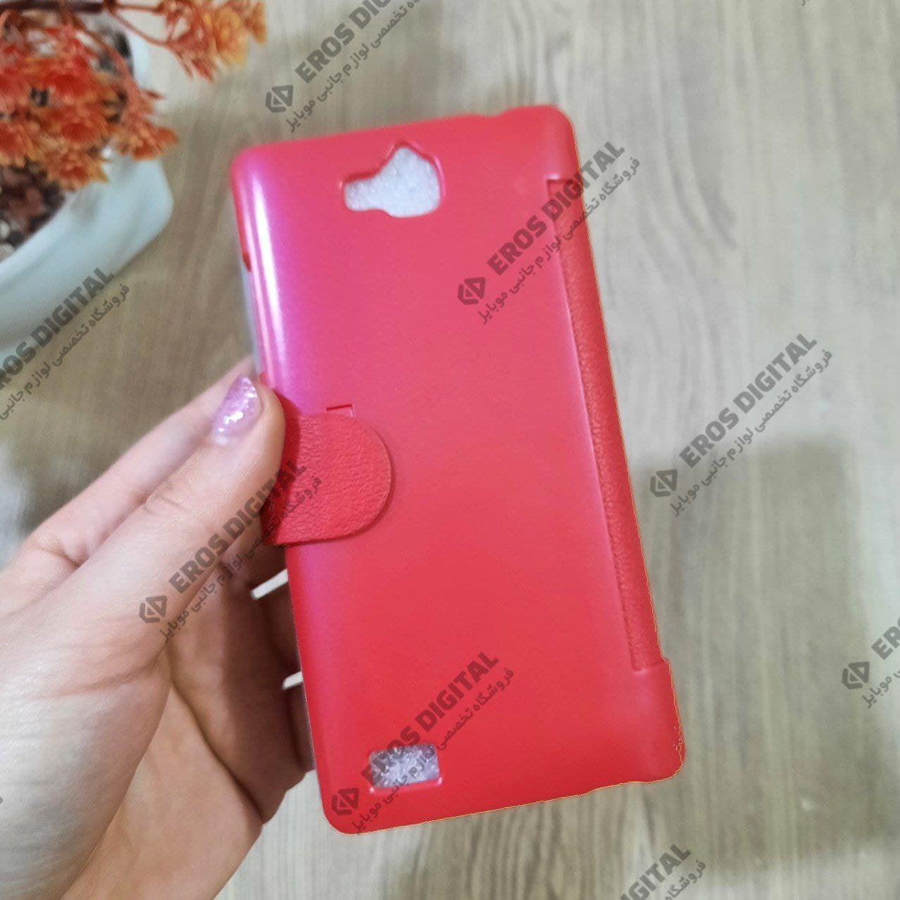 قاب گوشی Honor 3C کیف کلاسوری نیلکین مدل Sparkle Leather طرح چرم — تصویر ۲