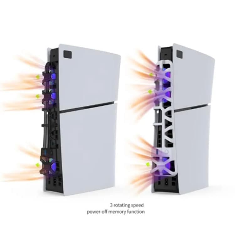 فن خنک‌کننده DOBE RGB مدل TP5-3538S مخصوص PS5 Slim – مشکی — تصویر ۷