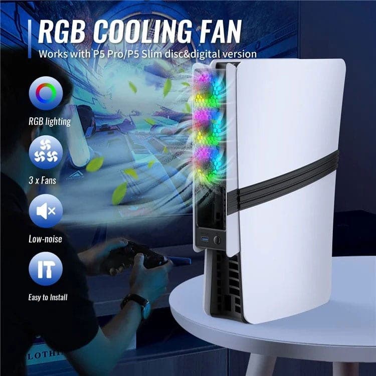 فن خنک کننده JYS RGB مخصوص PS5 — تصویر ۳