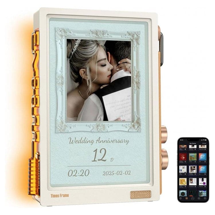 قاب دیجیتال Divoom Times Frame – سفید — تصویر ۲