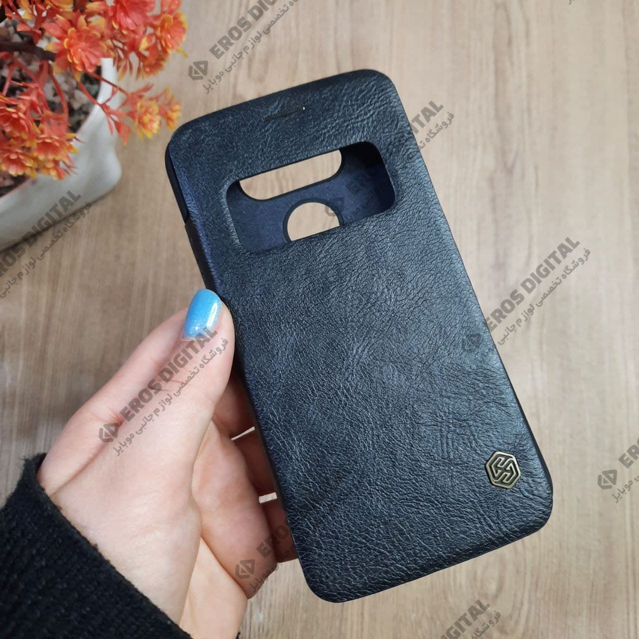 قاب گوشی LG G5 کیف کلاسوری نیلکین مدل طرح چرم — تصویر ۳